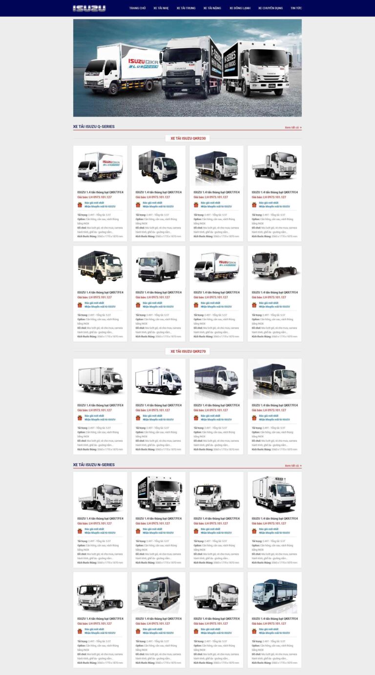 ISUZU - Web hỗ trợ quảng cáo google