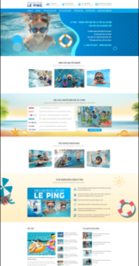 Mẫu web Bơi lội - Web hỗ trợ quảng cáo google