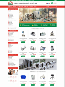 Mẫu website thiết bị cơ khí - Web hỗ trợ quảng cáo google