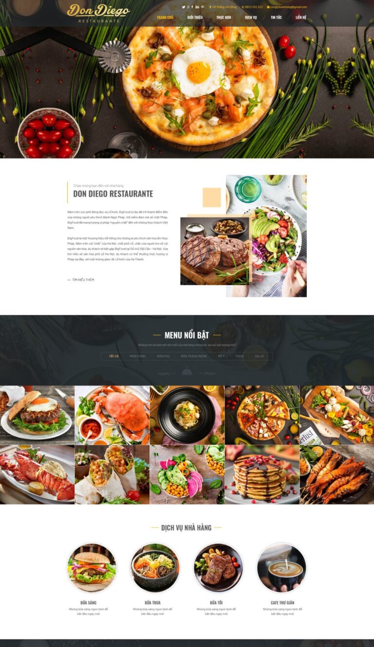 Website Nhà hàng2 RT - Web hỗ trợ quảng cáo google